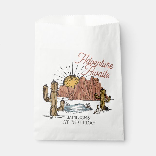 Wild West Rodeo Birthday Party Favor Bag (Front)