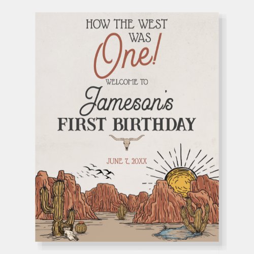Wild West Rodeo birthday party welcome sign