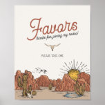 Wild West Rodeo Favors Party Sign at Zazzle