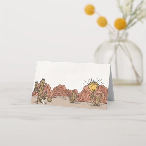 Wild West Rodeo place card birthday or baby shower