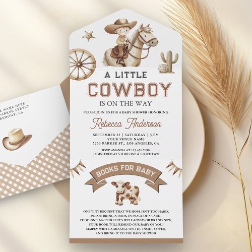 Wild West Rodeo Western Little Cowboy Baby Shower
