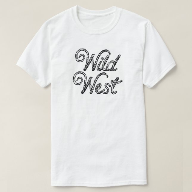Wild West Rope Lettering T-Shirt (Design Front)