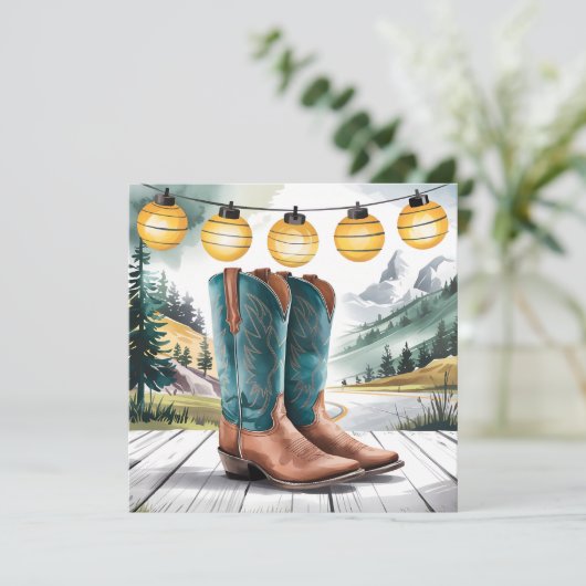 Wild West Rustic Cowboy Western Cowboy Boots (Standing Front)