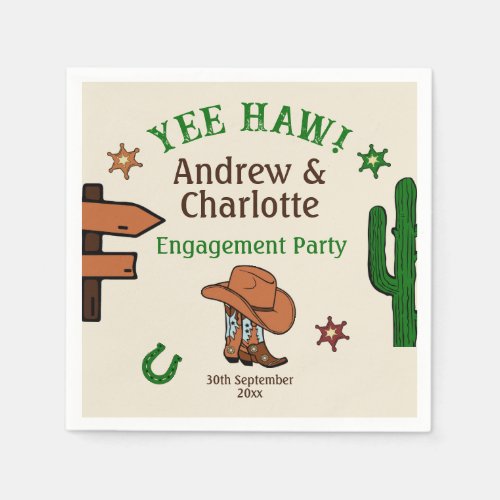 Wild West Rustic Cowboy Western Party Napkins