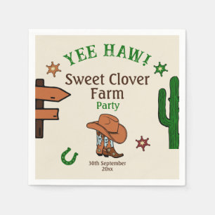 Wild West Rustic Cowboy Western Party Napkins
