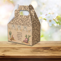 Wild West Rustic Fun Cowgirl Birthday Favor Box