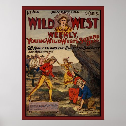 Wild West Rustlers Cowboys Cowgirls Poster
