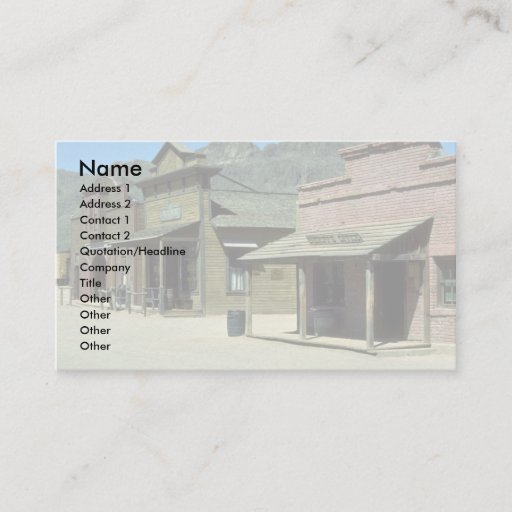 Customizable Wild west setting, Arizona Business Cards