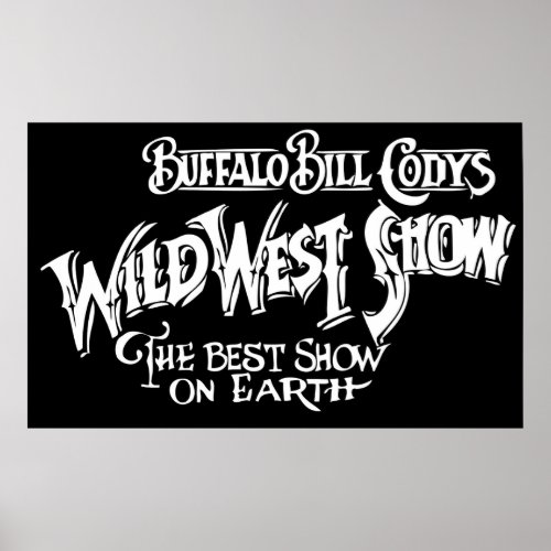WILD WEST SHOW Banner of BUFFALO BILL CODY Poster