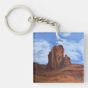 Wild West Skies Button Keychain