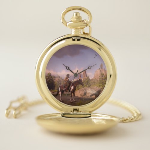 Wild West Sunset for Pocket Watch