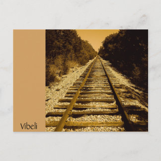 Wild West Train Track Post Card by Vibeli