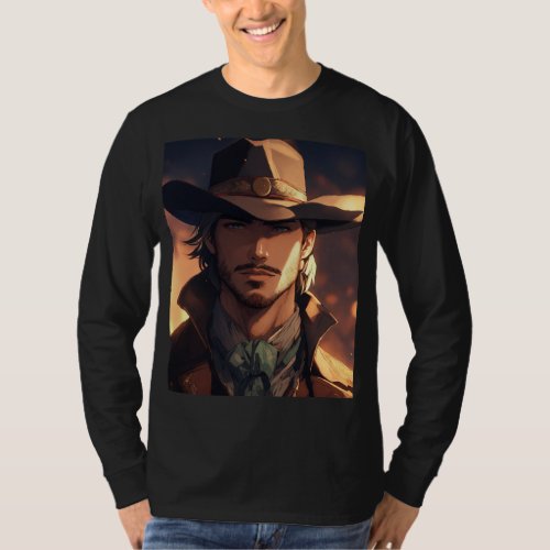Wild West Wanderer The Lone Wolf T_Shirt