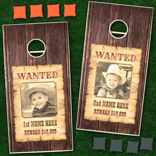 Wild West Wanted Poster Cornhole Set