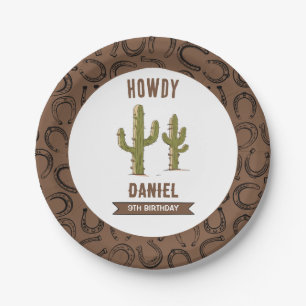 Wild West Western Birthday Paper Plates