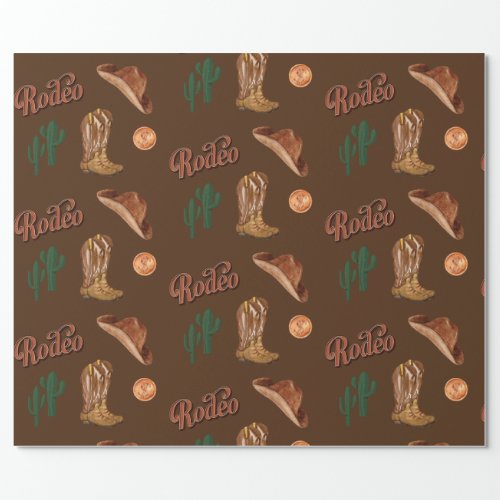 Wild west western cowboy brown Wrapping Paper