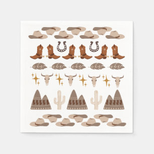 Wild West Western Rodeo Cowboy Birthday Party Napkins