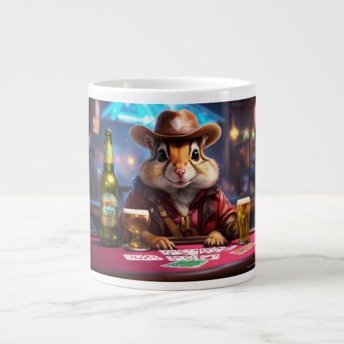 Wild West Whiskers Chipmunk Cowboy Sips and Salo Giant Coffee Mug