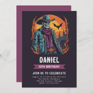 Wild West Zombie Birthday Invitation
