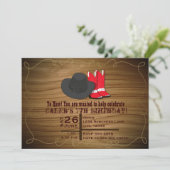 Wild Western Country Rope Boots & Hat Invitation (Standing Front)