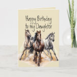 Wild Western Horses Birthday Daughter Animal  Card<br><div class="desc">Wild Western Horses Birthday Daughter Farm Animal  Things you enjoy for the one who loves Horses</div>