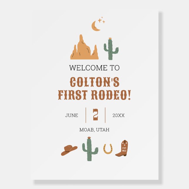 Wild Western Welcome Sign (Front)