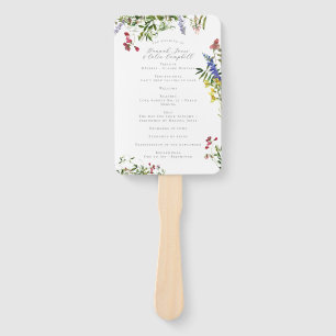 Wild Whimsical Blooms & Greenery Hand Fan
