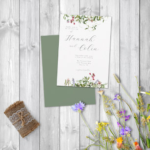 Wild Whimsical Blooms & Greenery Invitation