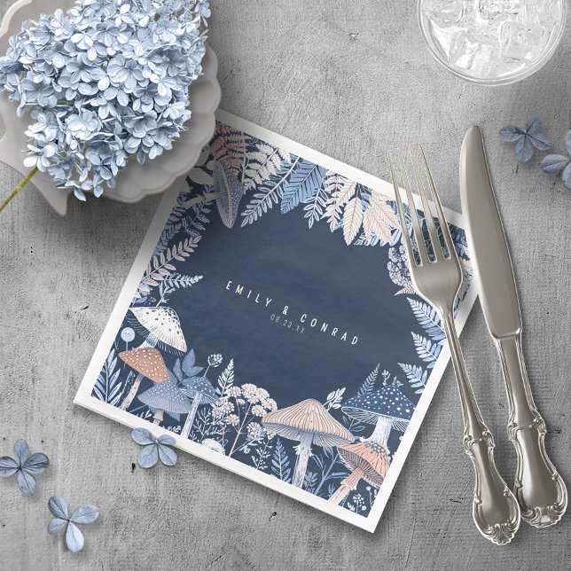 Wild & Whimsical Border Wedding ID1110 Paper Dinner Napkins (Creator Uploaded)