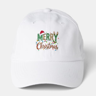 Wild Whimsical Merry Christmas Leopard Print Performance Cap