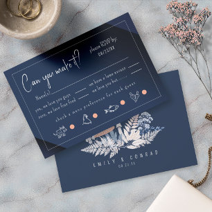 Wild & Whimsical Wedding Funny Replies ID1110 RSVP Card