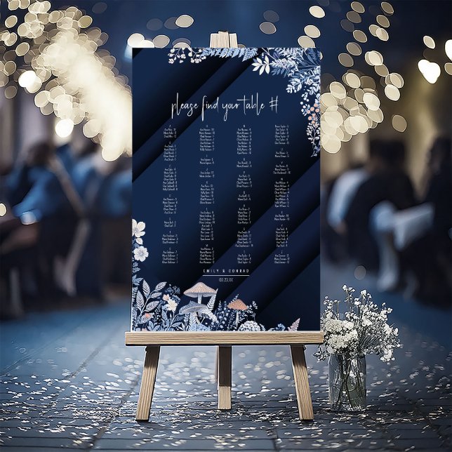 Wild & Whimsical Wedding Seating Chart ID1110 Foam Board (Creator Uploaded)