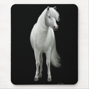 Wild White Horse Mousepad