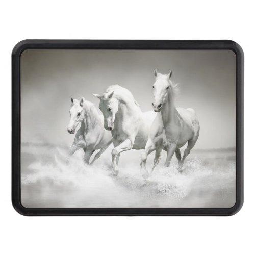 Wild White Horses Hitch Cover