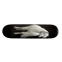 Wild White Mustang Skateboard
