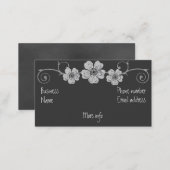 Wild White Roses Chalkboard Business Card (Front/Back)