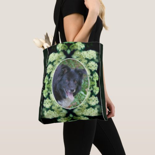 Wild White Roses Create Your Own Pet Photo Tote Bag