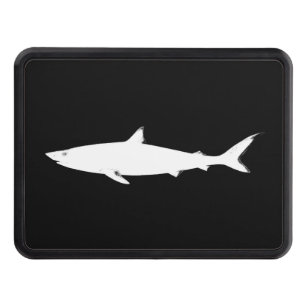 wild white shark trailer hitch cover