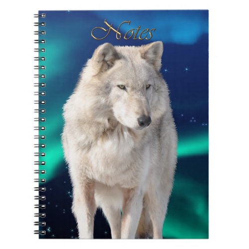 Wild White Wolf Wildlife_supporter Notebook