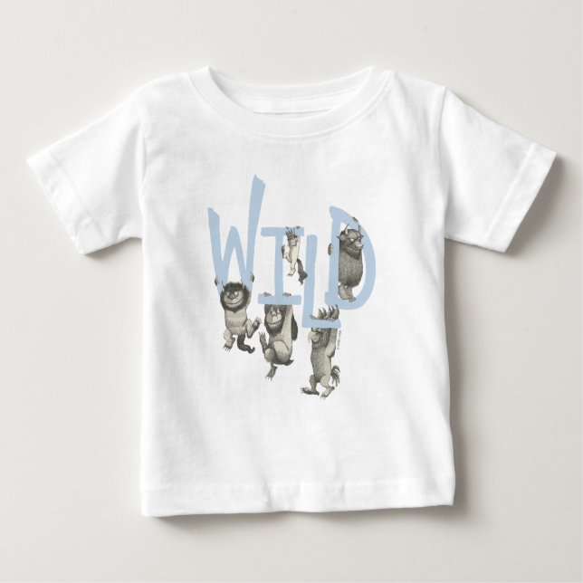 WILD | Wild Things and Max - Blue Baby T-Shirt (Front)