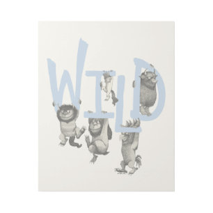 WILD   Wild Things and Max - Blue Gallery Wrap