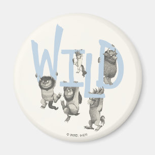 WILD Wild Things and Max - Blue Magnet