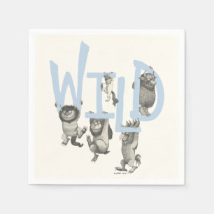 WILD Wild Things and Max - Blue Napkins