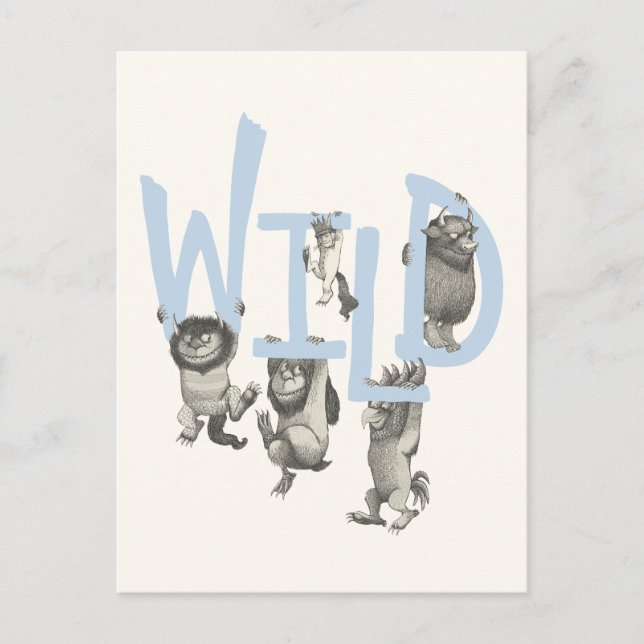 WILD | Wild Things and Max - Blue Postcard (Front)