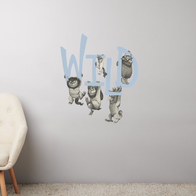 WILD | Wild Things and Max - Blue Wall Decal (Living Room 2)
