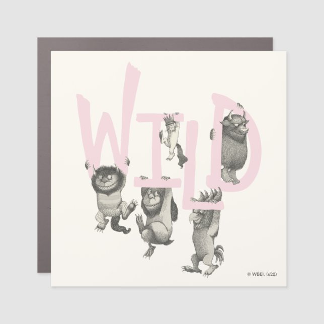 WILD | Wild Things and Max - Pink Car Magnet (Front)