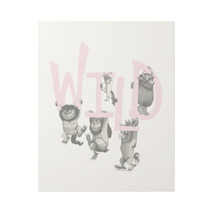 WILD   Wild Things and Max - Pink Gallery Wrap