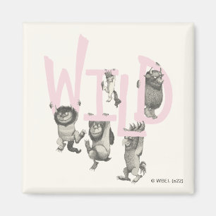 WILD   Wild Things and Max - Pink Magnet