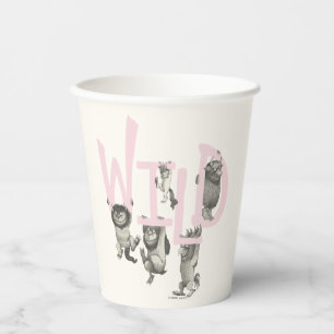 WILD Wild Things and Max - Pink Paper Cups