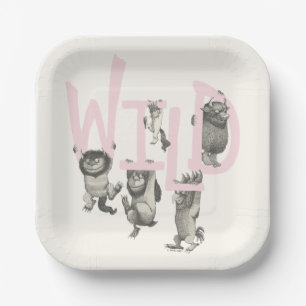 WILD Wild Things and Max - Pink Paper Plates